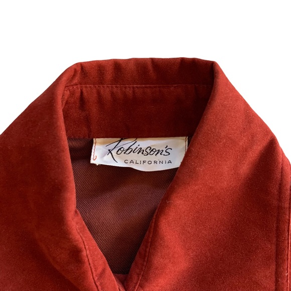 Vintage 70s Red Suede Suit - Picture 14 of 16